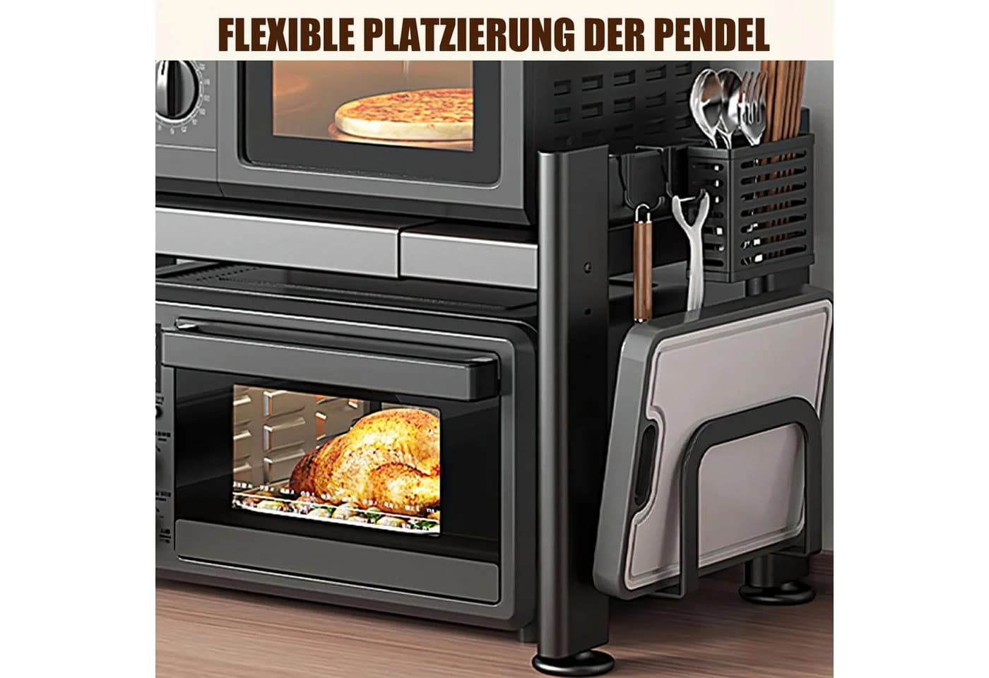 SURFOU Küchenregal 2-Stufig 40-64 cm Kohlenstoffstahl - Bild 3