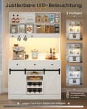 MSMASK Küchenbuffet Küchenschrank Sideboard Mehrzweckschrank mit LED-Beleuchtung Bild 3