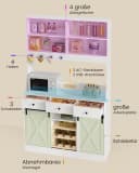 MSMASK Küchenbuffet Küchenschrank Sideboard Mehrzweckschrank mit LED-Beleuchtung Bild 4