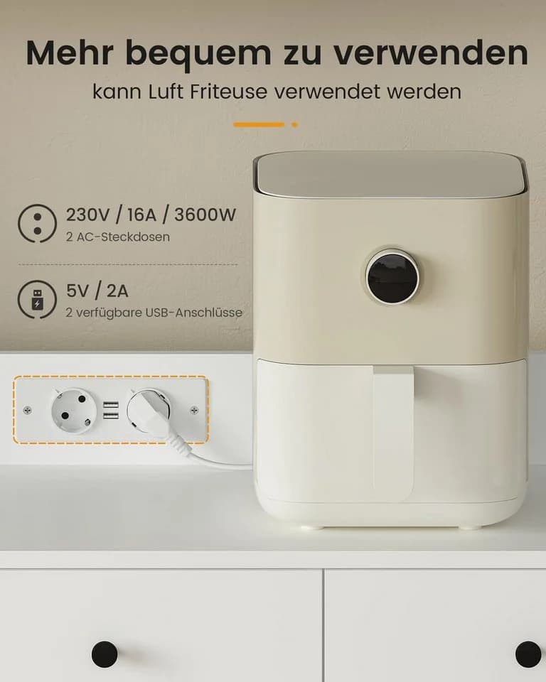 MSMASK Küchenbuffet Küchenschrank Sideboard Mehrzweckschrank mit LED-Beleuchtung - Bild 5