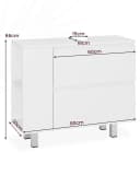 MSMASK Waschbeckenunterschrank Badezimmerschrank Weiß 80 x 30 x 66cm Bild 1