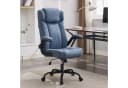 LIYURUI Bürostuhl Ergonomischer 150kg Chefsessel Stoff Flip-up Armlehnen Blau Bild 3