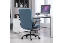 LIYURUI Bürostuhl Ergonomischer 150kg Belastbarkeit Chefsessel Stoff Flip-up Armlehnen Blau Bild 1