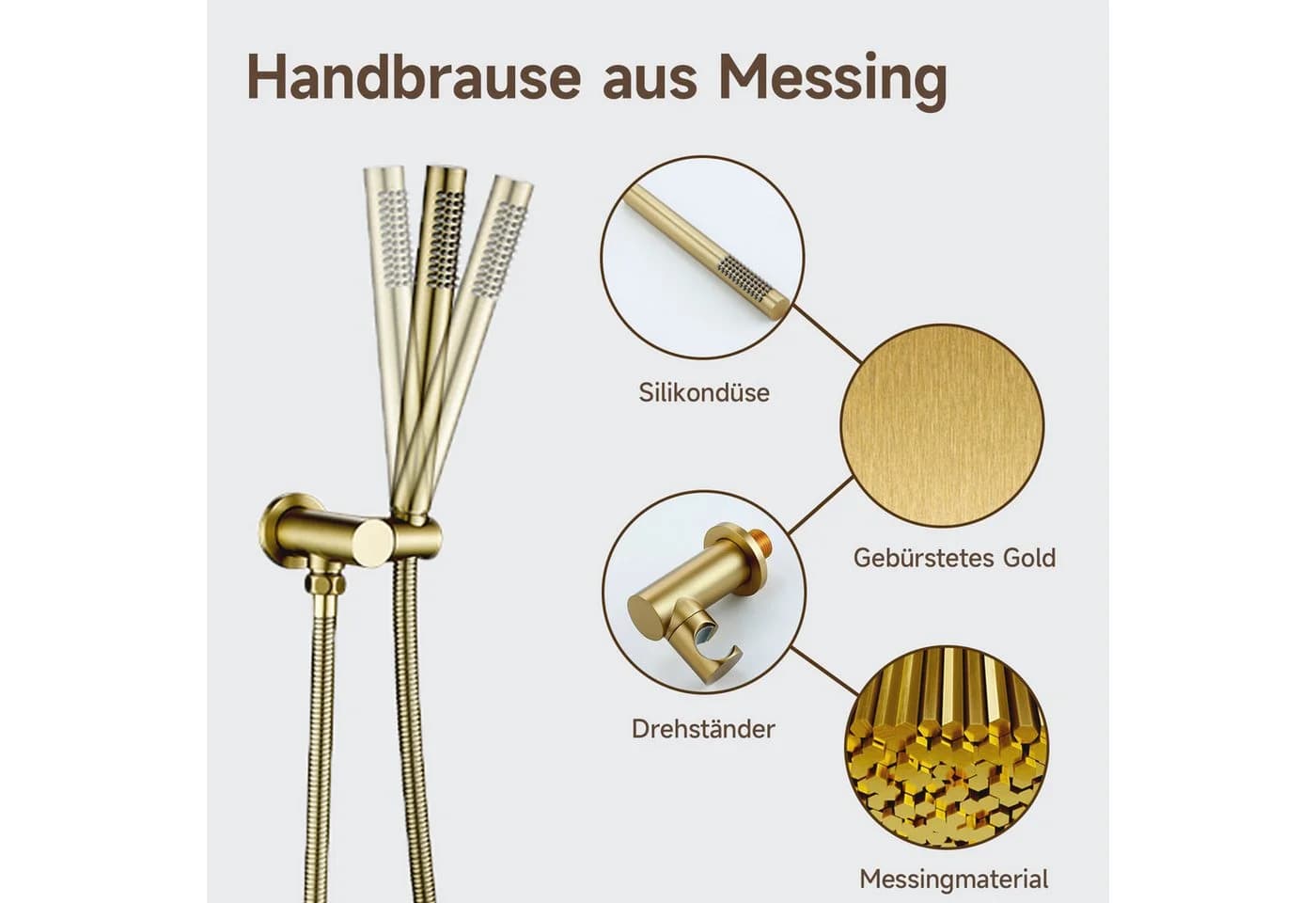 Oihpaw Duschsystem 2-Funktions-Duschset mit Regendusche - Bild 4