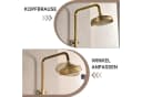 Oihpaw Duschsystem Messing Gold Kopf- und Handbrause Bild 4