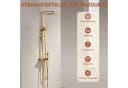 Oihpaw Multifunktionales Duschsystem in Gold: Regenduschkopf, Handbrause, Badewannenarmatur Bild 4