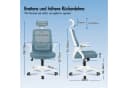 ALFORDSON Bürostuhl S-Kurven-Design Blau Bild 1