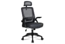 ALFORDSON Bürostuhl S-Kurven-Design 360° drehbar Grau Bild 2
