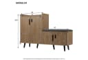 Ulife Schuhbank mit 4 Türen und Sitzbank Holzoptik Schwarz Bild 1