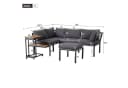 Ulife Gartenlounge-Set 4-teilig Modern Grau Stahl Bild 1