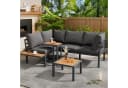Ulife Gartenlounge-Set 4-teilig Modern Grau Stahl Bild 2