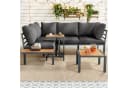 Ulife Gartenlounge-Set 4-teilig Modern Grau Stahl Bild 3