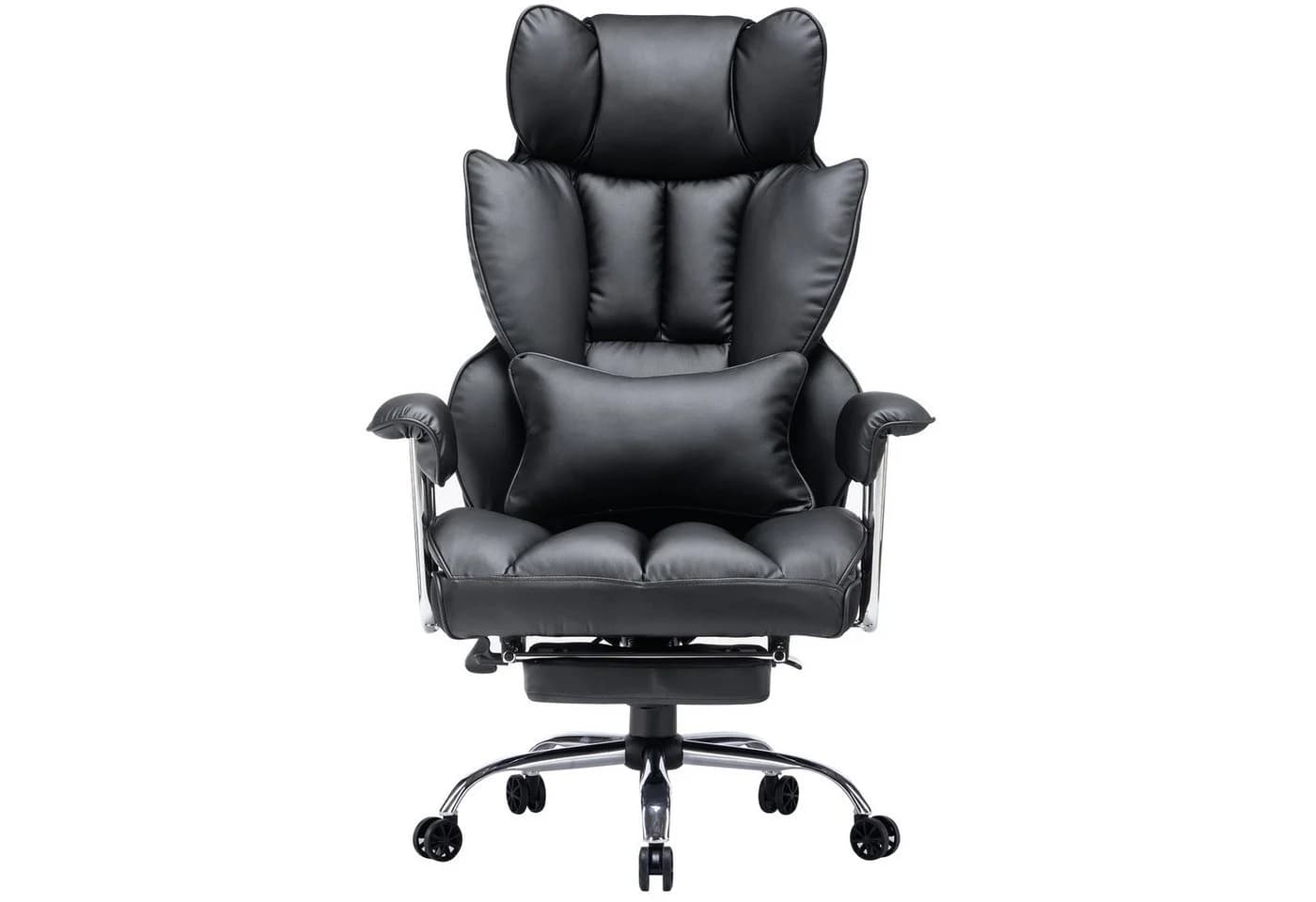 EFOMAO Chefsessel Ergonomischer Executive Bürodrehstuhl PU-Kunstleder Schwarz - Bild 2