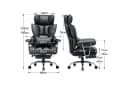 EFOMAO Chefsessel Ergonomischer Executive Bürodrehstuhl PU-Kunstleder Schwarz Bild 3