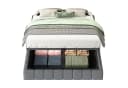 Ulife Polsterbett 140x200 Grau Beige mit LED und Stauraum Bild 3