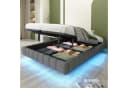 Ulife Polsterbett 140x200 Grau Beige mit LED und Stauraum Bild 5