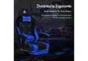 ALFORDSON Gaming-Stuhl mit Massage PU-Leder Blau/Schwarz Bild 1