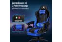 ALFORDSON Gaming-Stuhl mit Massage PU-Leder Blau/Schwarz Bild 4