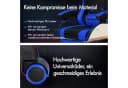 ALFORDSON Gaming-Stuhl mit Massage PU-Leder Blau/Schwarz Bild 5
