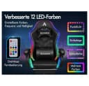 ALFORDSON Gaming-Stuhl 12 RGB LED-Farben Fernbedienung Schwarz Bild 5