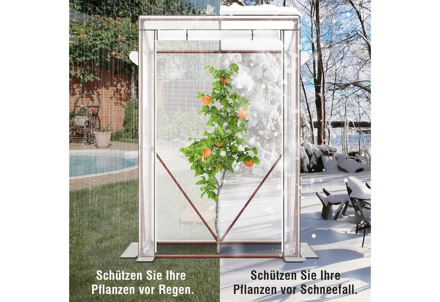 UDPATIO Foliengewächshaus Tomaten Gewächshaus, klein 150x100x50cm - Bild 5