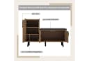 SeedWave Schuhschrank mit Sitzbank Braun Leinen Bild 3