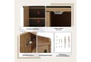SeedWave Schuhschrank mit Sitzbank Braun Leinen Bild 5