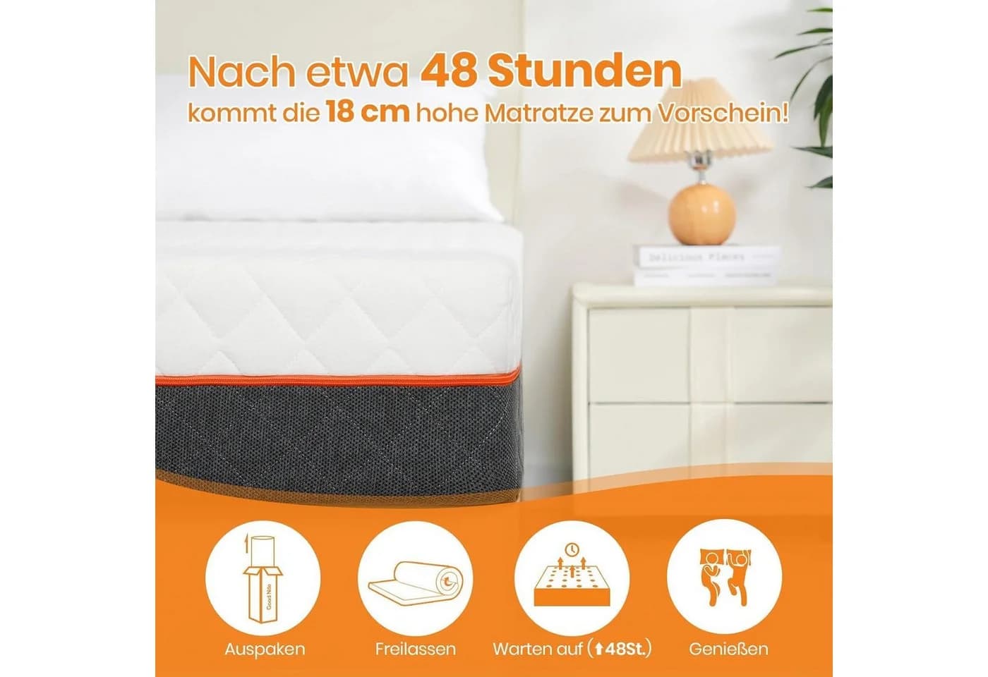 Good Nite Kaltschaummatratze 18 cm H2/H3 Atmungsaktiver Bezug - Bild 5