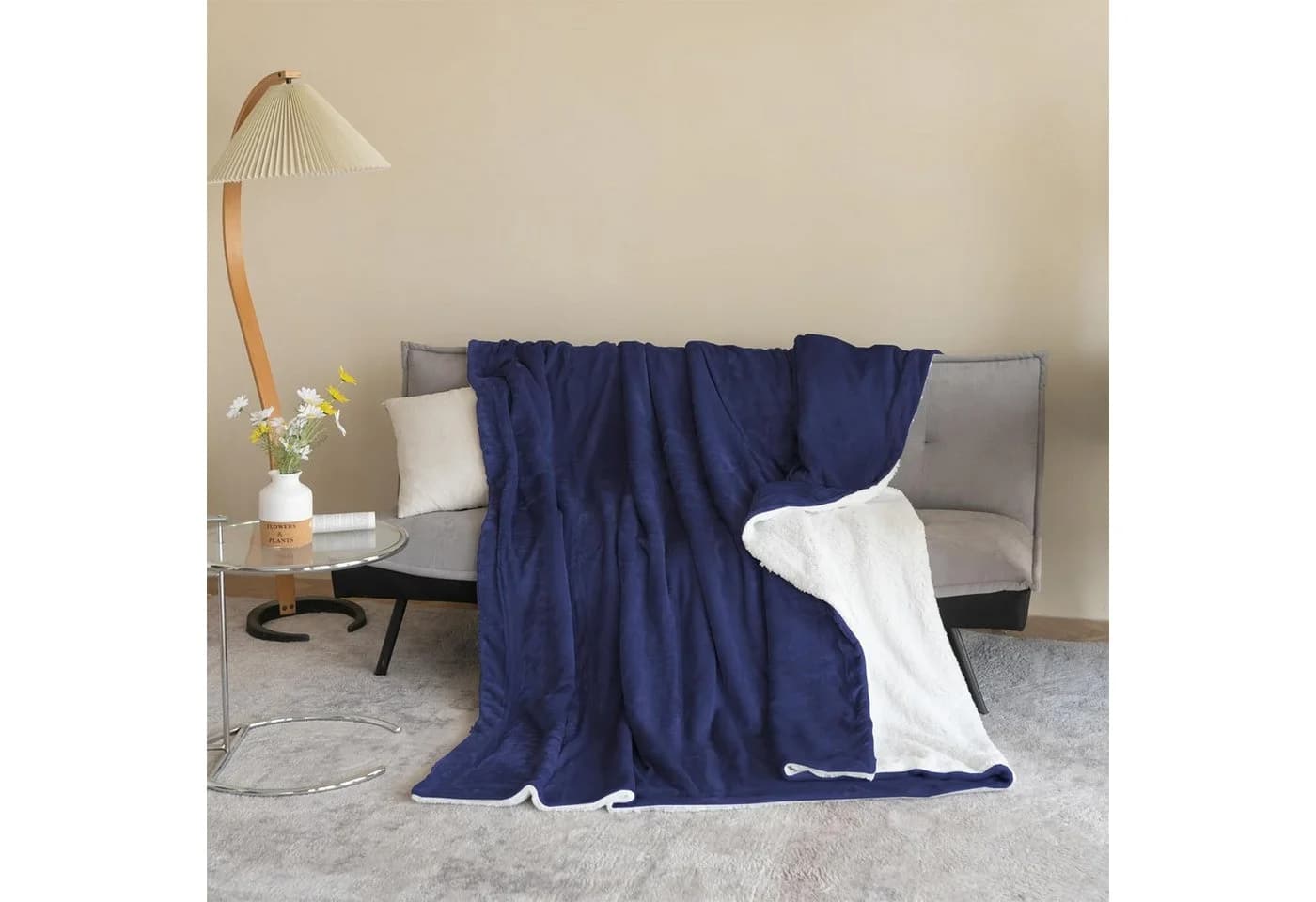 Good Nite Kuscheldecke Fleece Sherpa Wendbar