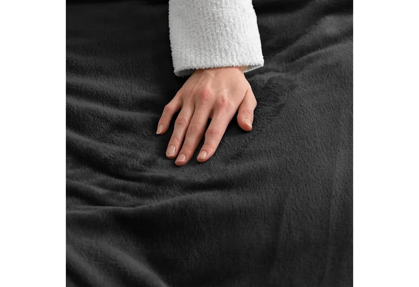 Good Nite Kuscheldecke Flauschig Schwarz Flanell - Bild 3