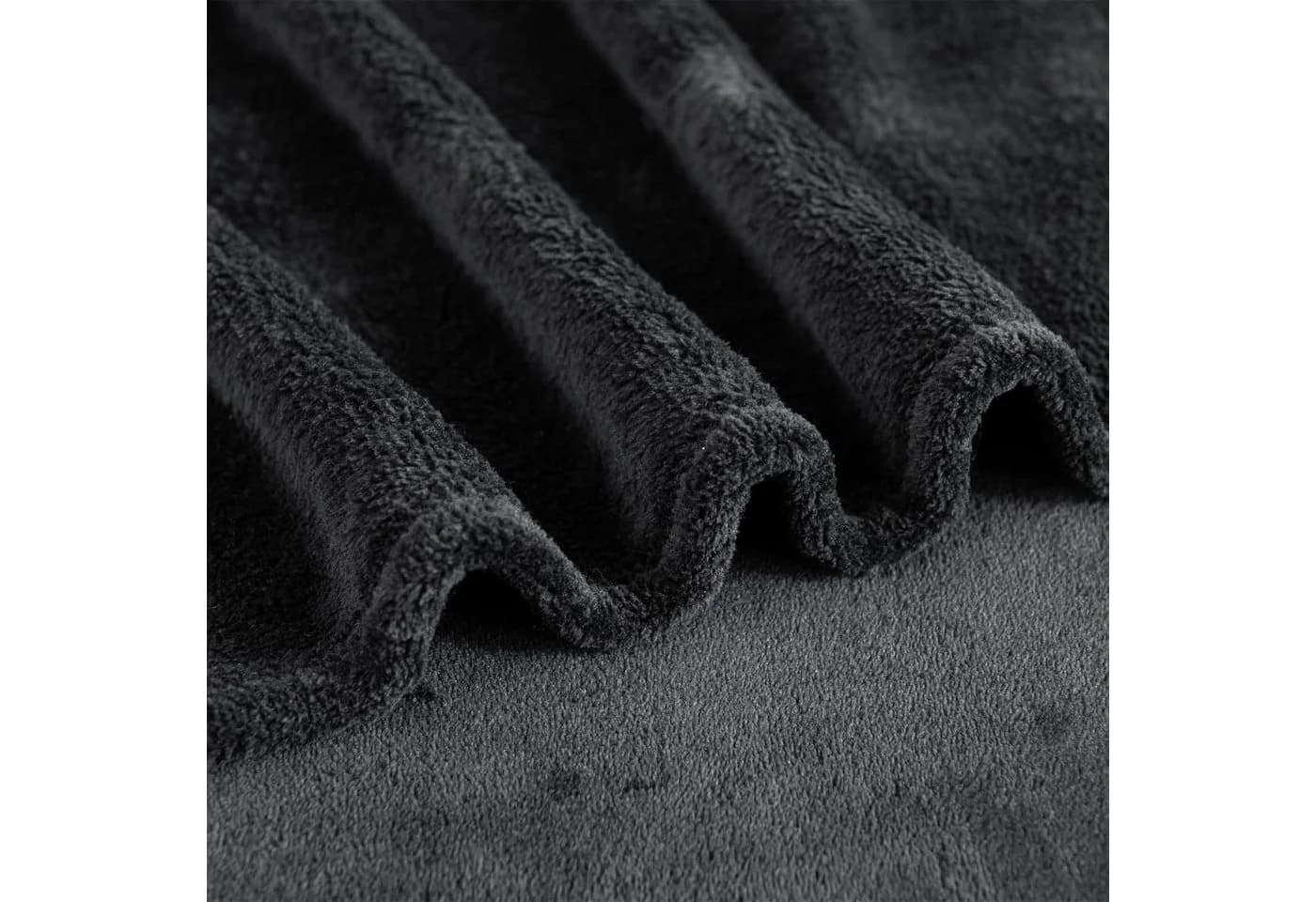 Good Nite Kuscheldecke Flauschig Schwarz Flanell - Bild 5