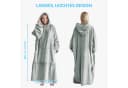 Good Nite Hoodie Decke Damen Flanell Kuscheldecke mit Ärmeln Hellgrau Bild 1