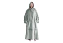 Good Nite Hoodie Decke Damen Flanell Kuscheldecke mit Ärmeln Hellgrau Bild 2