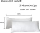 KONO Kissenbezüge 2er Set Weiß Mikrofaser 40x80cm Bild 1
