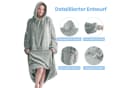 Oversize Kuscheldecke mit Ärmeln aus Flanell und Sherpa Fleece Bild 3