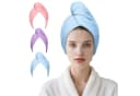 Good Nite Haarturban 3er-Set Blau/Lila/Rosa Mikrofaser Bild 2