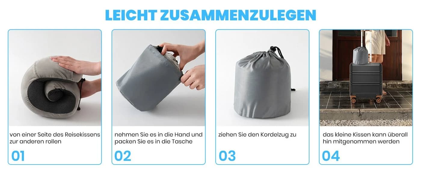 Ergonomisches U-förmiges Reisekissen aus Memory-Schaum - Bild 5