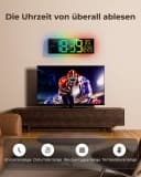 EASYERA Wanduhr 16,5 Zoll RGB Digitale Wanduhr Extra großes LED-Display mit Bluetooth Bild 1