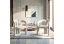 LVHOM Armlehnstuhl M-Form Beige Samt Bild 2