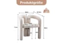 LVHOM Armlehnstuhl M-Form Beige Samt Bild 3