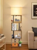 OUTON S-förmige Stehlampe mit Regal, 4 Ebenen, dimmbar, Fernbedienung Bild 2