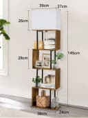 OUTON S-förmige Stehlampe mit Regal, 4 Ebenen, dimmbar, Fernbedienung Bild 3