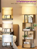 OUTON S-förmige Stehlampe mit Regal, 4 Ebenen, dimmbar, Fernbedienung Bild 5