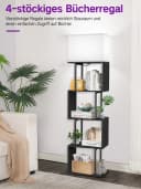 OUTON Stehlampe S-Regal 4 Ebenen mit LED Fernbedienung 3000K-6000K Schwarz/Gelb Bild 4