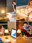 OUTON LED Tischleuchte Kabellos mit Akku & Farbwechsel Gold Bild 1