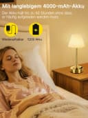 OUTON LED Tischleuchte Kabellos mit Akku & Farbwechsel Gold Bild 5