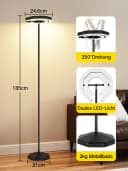 OUTON LED Stehlampe Schwarz Dimmbar 2700K-6500K Fernbedienung Bild 3