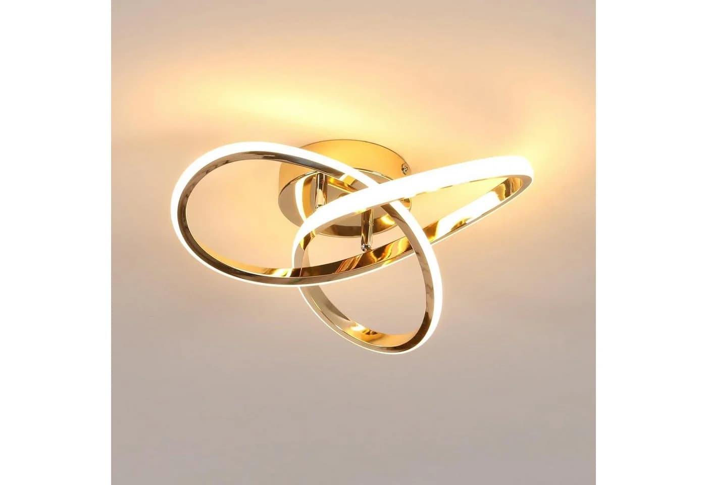 Riserva LED Deckenleuchte Kleeblatt Design Gold 30W 3000K Modern - Bild 2