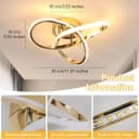 Riserva LED Deckenleuchte Kleeblatt Design Gold 30W 3000K Modern Bild 4