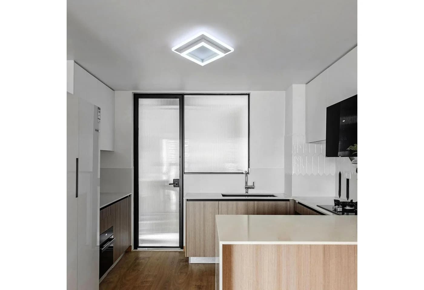 Riserva Quadratische LED Deckenleuchte Weiß 30cm 30W 6500K Acryl